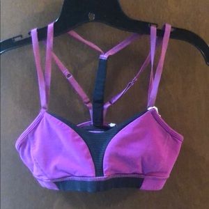 Lululemon Purple-Cranberry W/ Black Sports Bra, 4 Plus FREE Bag